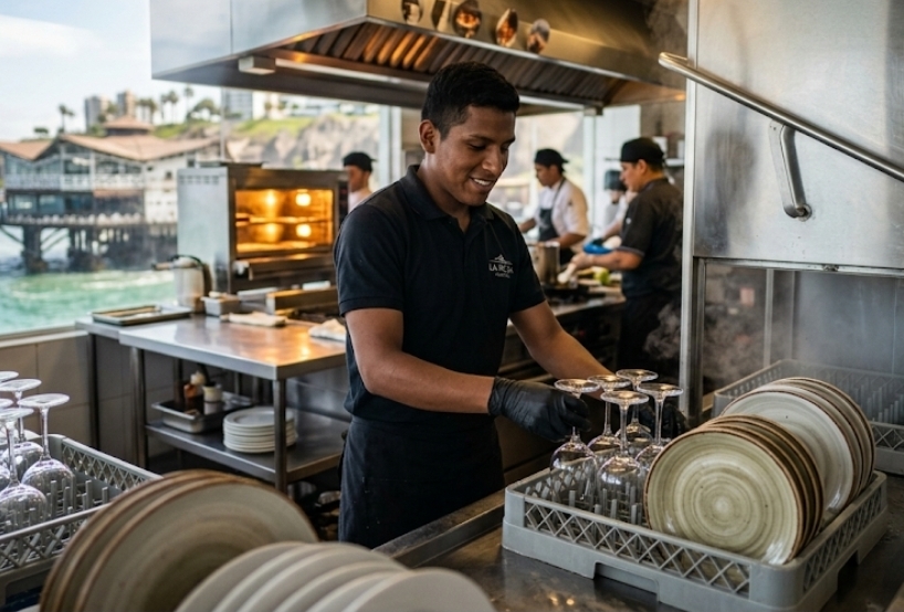 Lavador de vajillas en Restaurante La Rosa Náutica