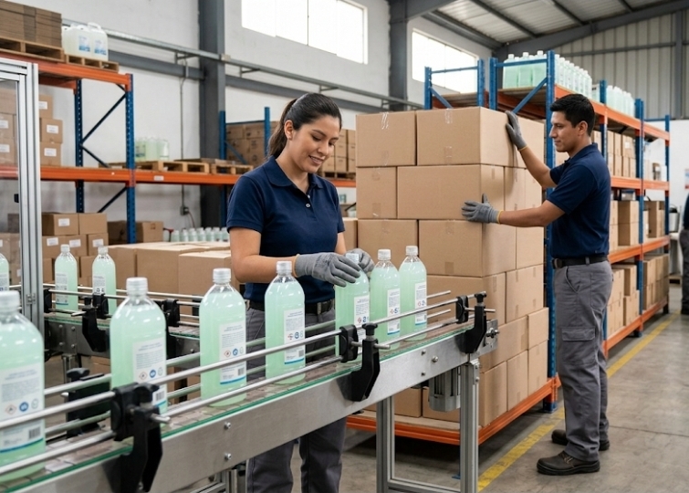 OPERARIOS DE PRODUCCIÓN Y REPARTO EN EL SECTOR DE LIMPIEZA